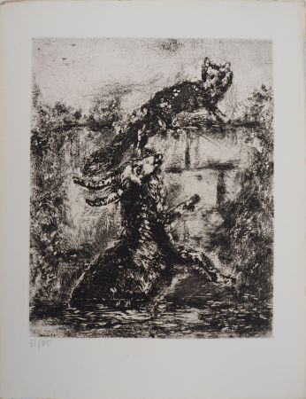 Гравюра Chagall - Le renard et le bouc