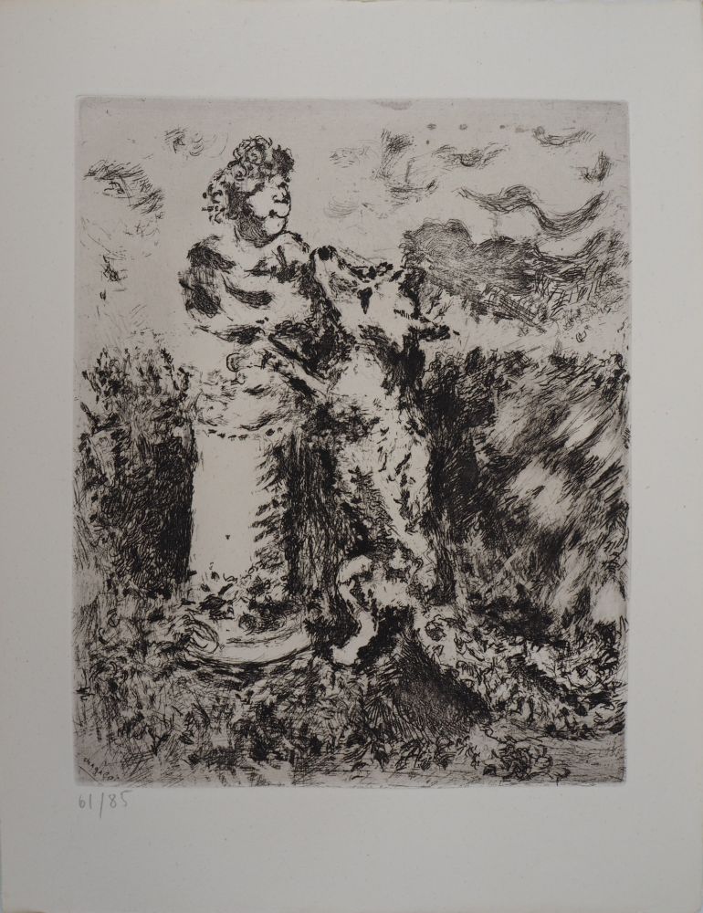 Гравюра Chagall - Le renard et le buste