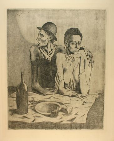 Гравюра Picasso - Le repas frugal