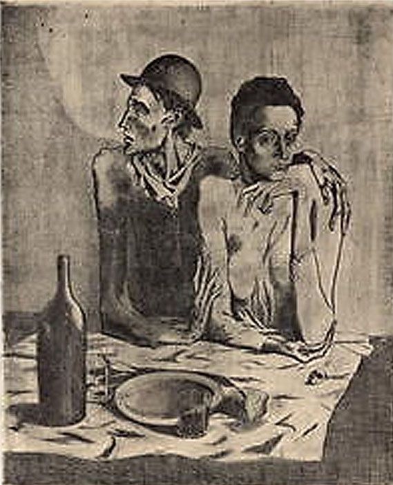 Литография Picasso (After) - Le Repas Frugal