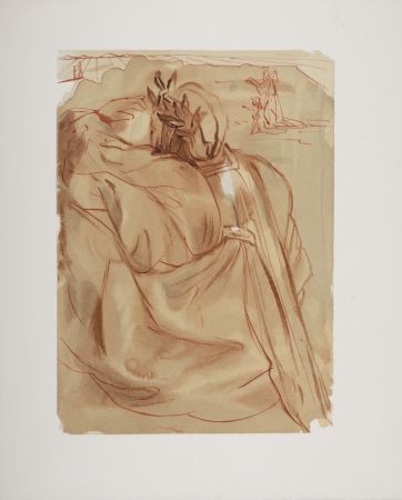 Гравюра На Дереве Dali - Le Repentir de Dante, 1963
