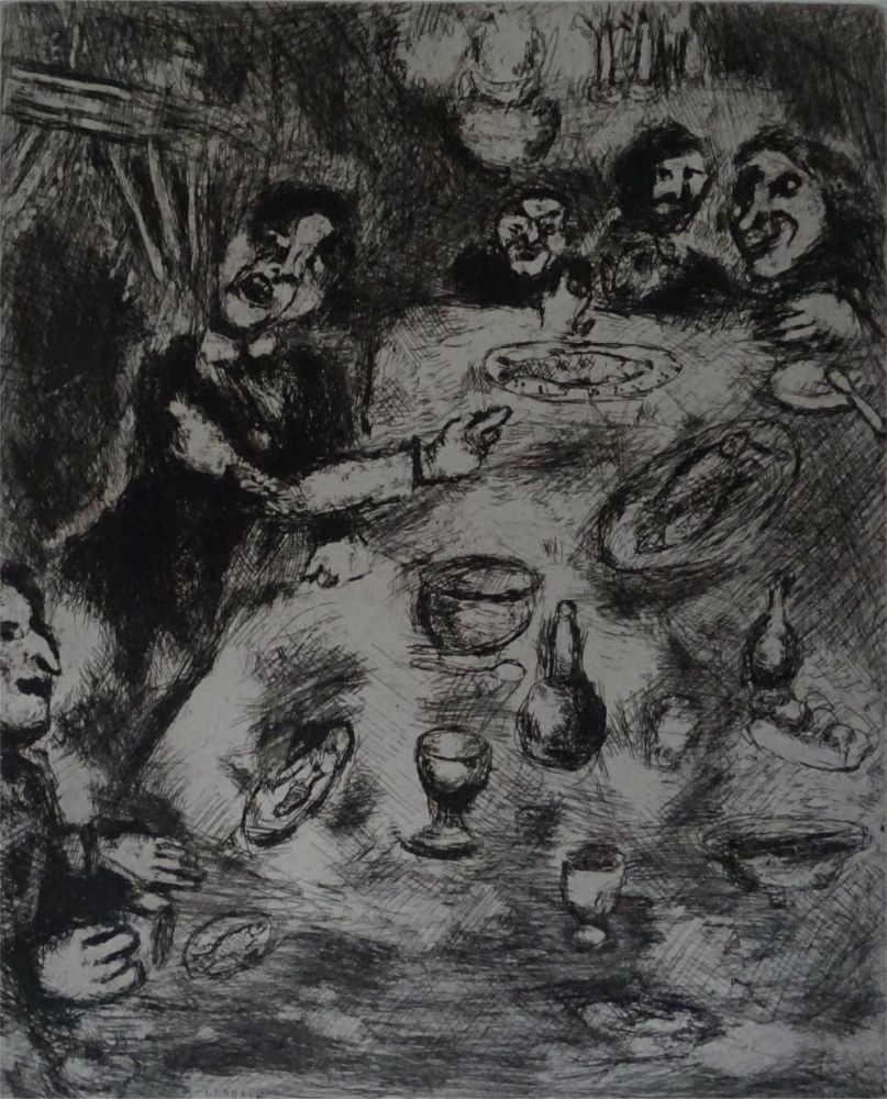 Офорт Chagall - Le Rieur et les Poissons