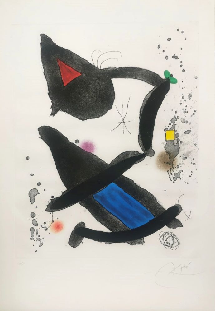 Офорт И Аквитанта Miró - Le Roi David 