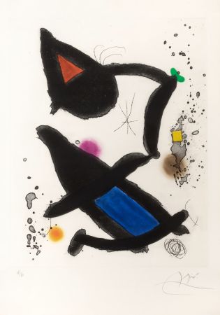 Офорт И Аквитанта Miró - Le Roi David