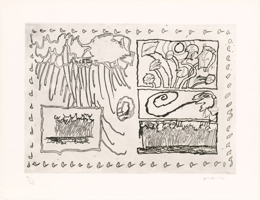 Офорт Alechinsky - Le rêve de l’ammonite