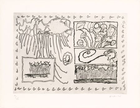 Офорт Alechinsky - Le rêve de l’ammonite