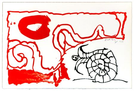 Литография Alechinsky - Le rêve de l'ammonite 5