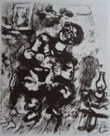Офорт Chagall - Le Savetier et le Financier
