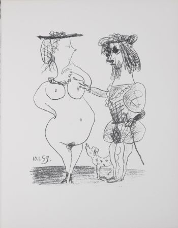 Литография Picasso - Le seigneur et la dame, 1972