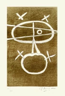 Литография Braque - Le signe