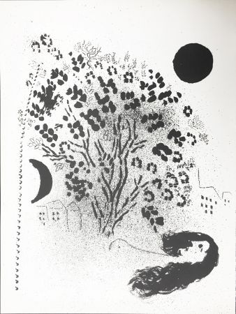 Литография Chagall - LE SOIR. Evening (1952).