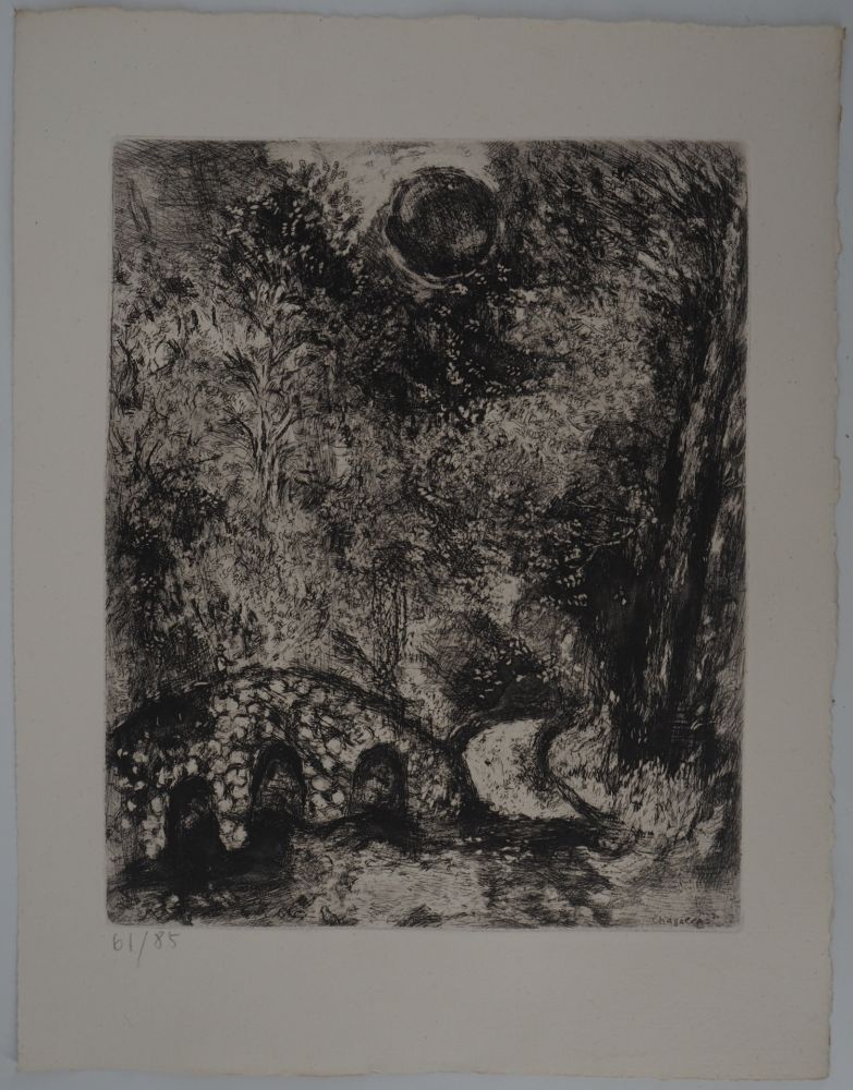 Гравюра Chagall - Le soleil et les grenouilles