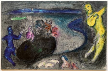 Литография Chagall - LE SONGE DU CAPITAINE BRYIAXIS (de la suite Daphnis & Chloé, 1961)