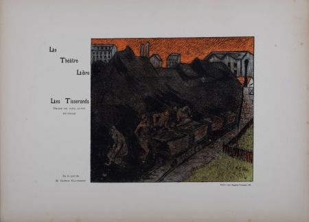 Литография Ibels - Le Théâtre Libre : Les Tisserands