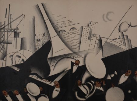 Литография Colin - Le Tumulte Noir, Jazz Orchestra, C. 1927