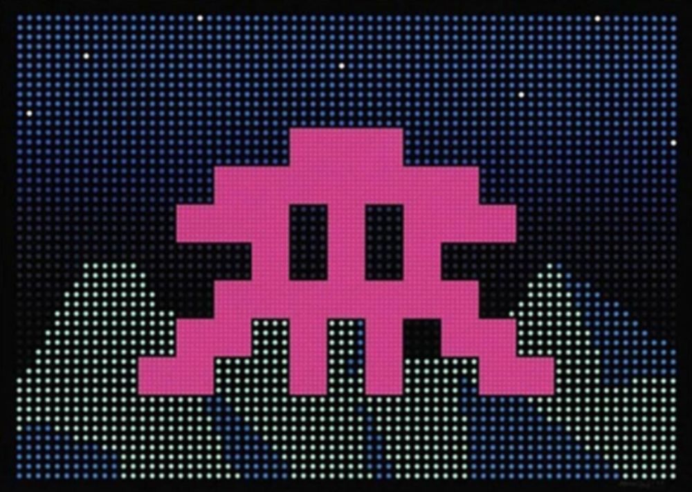 Сериграфия Invader - LED