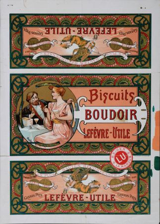 Литография Mucha - Lefèvre-Utile, Biscuits Boudoirs, c. 1900