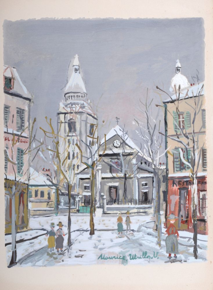 Трафарет Utrillo - L'Eglise Saint Pierre, Montmartre, 1950