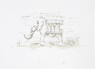 Литография Delarozière - L'Elephant