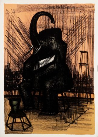 Литография Buffet - L'Eléphant, 1968