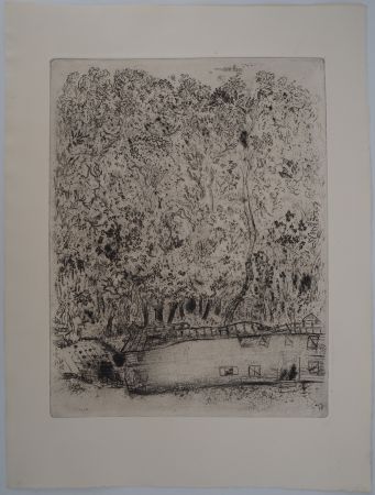 Гравюра Chagall - Le parc de Pliouchkine