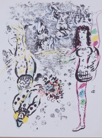 Литография Chagall - Les acrobates 