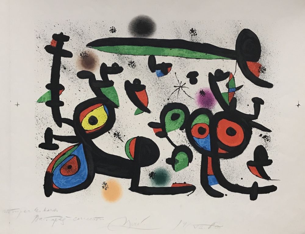 Литография Miró - Les Amoureux et Luna Park I