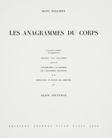 Иллюстрированная Книга Bellmer - Les Anagrammes du corps