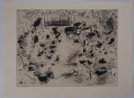 Гравюра Chagall - Les animaux de la basse-cour