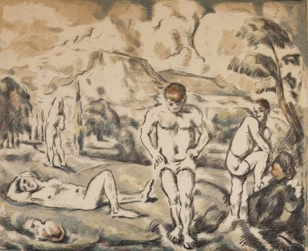 Литография Cezanne - Les baigneurs / The Bathers