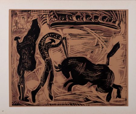Линогравюра Picasso (After) - Les banderilles, 1962