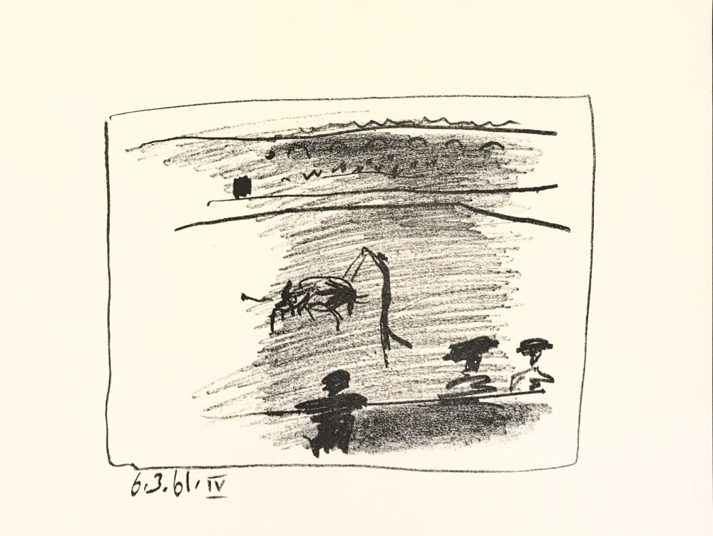 Литография Picasso - Les Banderilles (A los Toros), 1961 (B.1016), Original lithograph on wove paper, 1961