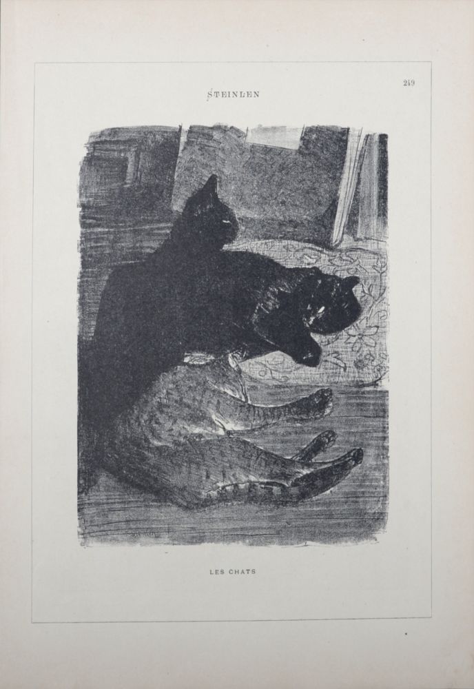 Литография Steinlen - Les Chats