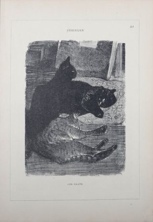 Литография Steinlen - Les Chats