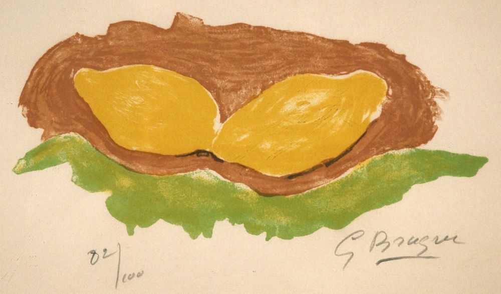 Литография Braque - Les citrons