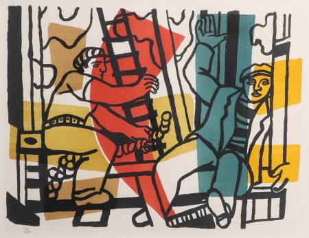 Литография Leger - Les constructeurs 