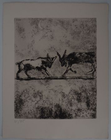 Гравюра Chagall - Les deux chèvres