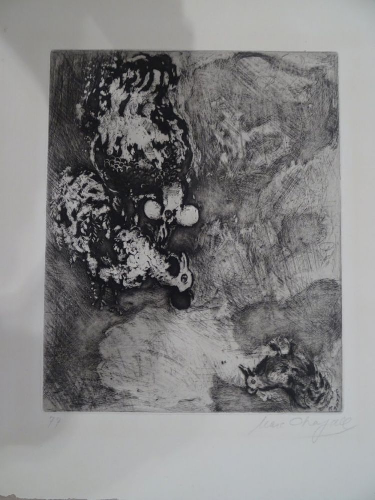 Офорт Chagall - Les deux Coqs