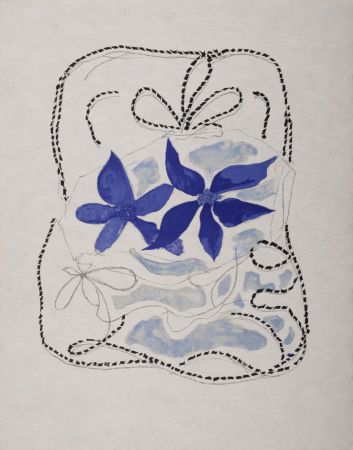 Литография Braque - Les Deux Iris, 1963