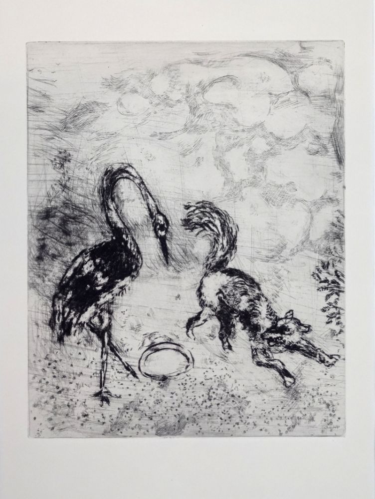 Гравюра Chagall - Les fables de La Fontaine