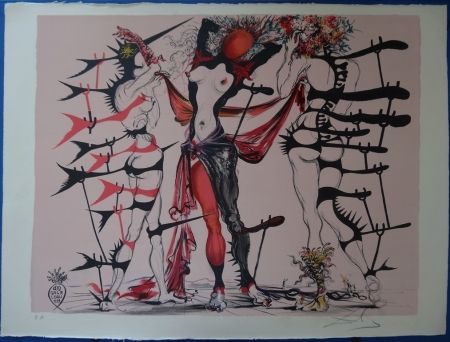 Литография Dali - Les Femmes Fleurs