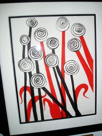 Литография Calder - Les Fleurs
