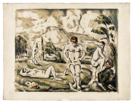 Литография Cezanne - Les Grands Baigneurs
