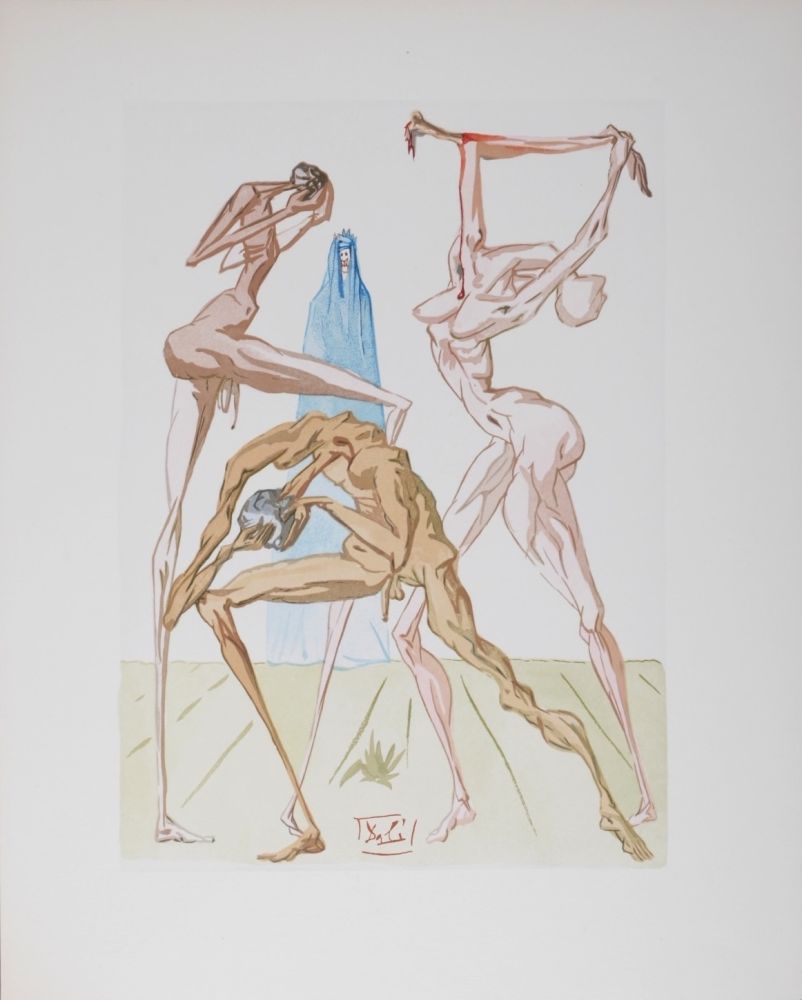 Литография Dali - Les habitants de Prato
