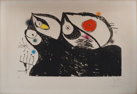 Гравюра Miró - Les Hirondelles