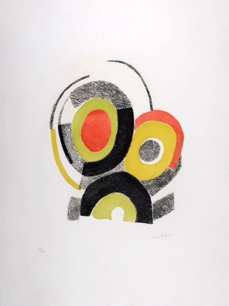 Гравюра Delaunay - Les Illuminations de Rimbaud, 1973 - Hand-signed