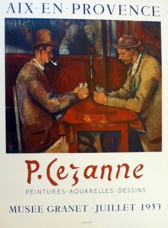 Литография Cezanne - Les joueurs de carte