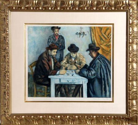 Акватинта Villon - Les Joueurs des Cartes (The Card Players) after Cezanne