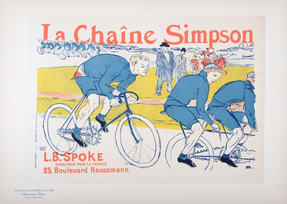 Литография Toulouse-Lautrec - Les Maîtres de l' Affiche : La Chaîne Simpson, 1900