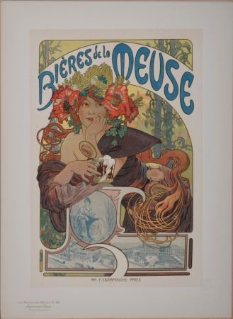Литография Mucha - Les Maîtres de l'Affiche : Bières de la Meuse, 1899